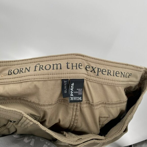 Prana Slim Fit Tan Pants Men's Size 36 - Picture 5 of 10